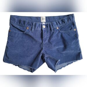 GAP 90s Vibe Blue Raw Hem Cutoff Shorts Size 4